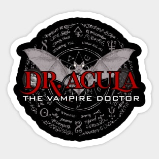 Dr. Acula The worlds first Vampire Doctor Sticker